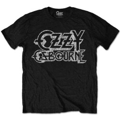 Ozzy Osbourne Vintage Logo Mens Black T-Shirt Medium