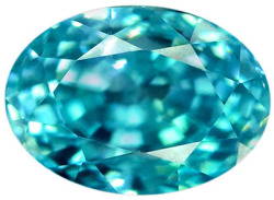 3.05ct Cambodian Zircon G.i.s.a.certified Top Grade Vivid Turquoise Blue Vs2