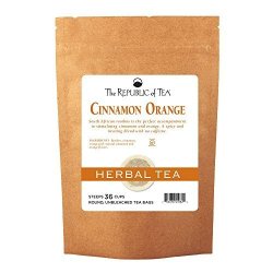 The Republic Of Tea Cinnamon Orange Red Tea 36 Tea Bags Refill Bag