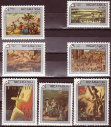 Nicaragua 1989 Philex France Int. Expo French Revolution Paris Sg 3052-9COMPLETE Set Unmounted Mint