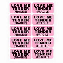1000PCS 1X2" Pink Fragile Love Me Tender Gift Jewelry Shipping Label Whole Custom Labels