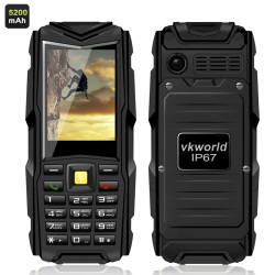 VKworld Stone V3 Gsm Phone – 2.4 Inch Display 5200mah Battery Power Bank Bluetooth Ip67 Waterproof Rating – Bb1701-009