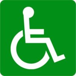 Wheelchair Accessible Sign 190X190MM
