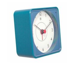 7.3CM Nathan Plastic Square Alarm Clock - Blue