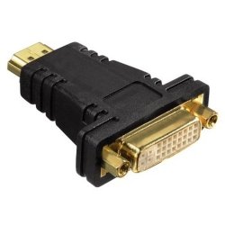 Hama - Compact Adapter HDMI Plug - Dvi-d Socket Black