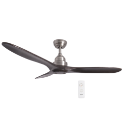 Bright Star Lighting - Ceiling Fan With Solid Wooden Blades In Dark Walnut Colour
