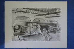 Black And White Prints Of A Trio Of Unrestored 1940's Cadillacs By Dean Scott Simon Bid print