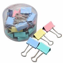 32MM Foldback Clips Binder Clip Assorted Colours For Office School And Home Supplies 24 TUBE Colorful 32MM