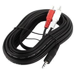 Av Cable - Toogoo R 3.5MM Stereo Jack To 2-RCA Adapter Audio Extension Cable 5M 16FT
