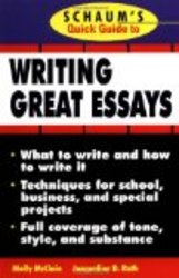 Schaum's Quick Guide to Writing Great Essays