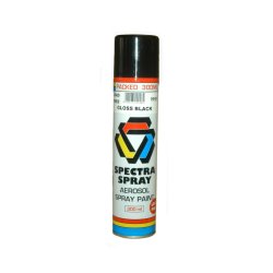 Spray Paint - Gloss Black - 300ML - 8 Pack