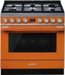 Smeg 90CM Orange Portofino Cooker & Multifunction Oven - CPF9GMOR