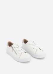 Side Zip Lace-up Sneakers