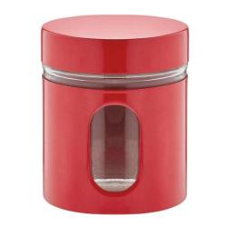 No Brand Glass Canister Red