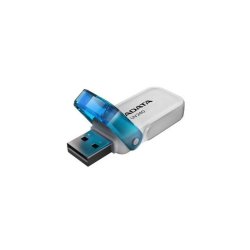 Adata 64GB USB2.0 Flash Drive UV240 UV240P White Flip Cap Design + Integral Strap Mount - 55X19X8MM Read write : 30 8 Mb sec 200X Support