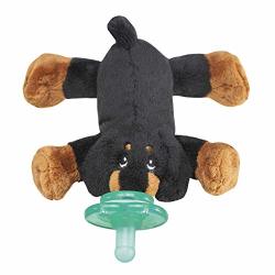 Nookums Paci-plushies Dachshund Buddies- Pacifier Holder Plush Toy Includes Detachable Pacifier Use With Multiple Brand Name Pacifiers