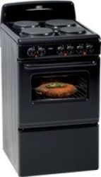 Defy 4 Plate 500mm Compact Electric Stove in Black