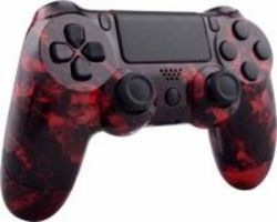 CCMODZ Full Set Hydro Dipped Shell For Ps4 Controller With Buttons Zombies Red