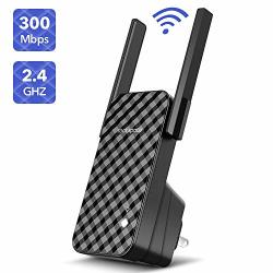 Wifi Range Extender N300 - Wifi Repeater Wireless Signal Booster 2.4GHZ Dual Band Wifi Extender Wifi Coverage Up To 300 Mbps Simple Setup.