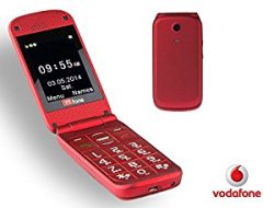 Ttfone Venus Vodafone Pay As You Go Big Button Flip Mobile Phone With Camera And Sos Button Red