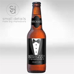 Will You Be My Best Man? Custom Personalized Beer Label