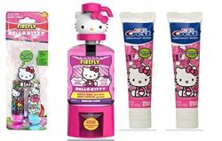 Crest Kid's Tooth Paste Hello Kitty Paste Bubblegum Flavor 4.2-OUNCE 2 Pack + Firefly Hello Kitty Mouthwash Anti-cavity Melon Kiss 16 Ounce