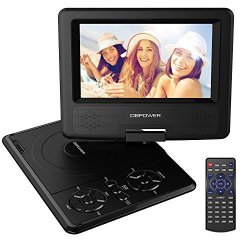 7.5-INCH Portable DVD Player With Rechargeable Battery Sd Card Slot And USB Port - Black