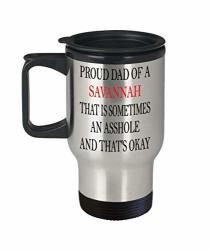 Insulated Travel Mug Savannah Cup Savannah Gifts For Cat Lover Dad Mom Present For Christmas Or Birthday AN7872