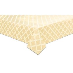 Lenox Laurel Leaf 70X122" Wide Tablecloth Ivory