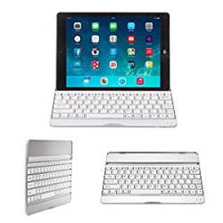 32ND Ultra Slim Wireless Bluetooth Aluminium Keyboard Case Cover For Apple Ipad 2 3 4 Silver white