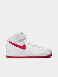 Nike Women&apos S Air Force 1 Mid White red Sneaker