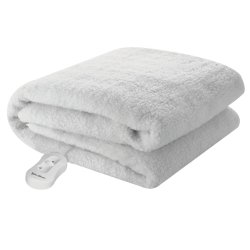 Pure Pleasure - Single - Sherpa Fleece - Fitted Electric Blanket W Elastic 91X188