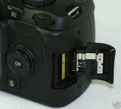 Cf Sd Memory Card Slot Door Cover Cap With Metal Spring For Nikon D40 Digital Camera