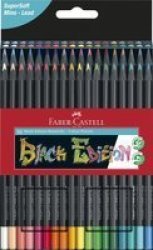 Faber-Castell Black Edition Colour Pencils Pack Of 36 - In Cardboard Wallet