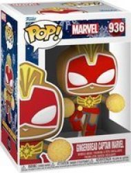 Pop Marvel: Gingerbread Captain Marvel Figure