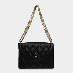 Women&apos S Black & Gold Shoulder Bag