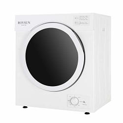 Rovsun 13LBS Portable Clothes Dryer 3.5 Cu. Ft Tumble Laundry Dryer Machine With Stainless Steel Tub Easy Control Knob 7 Drying MODES-1500W White