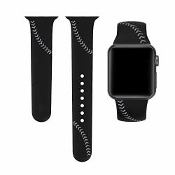 Yutior Sport Band Compatible With Apple Watch 42MM 44MM Soft Silicone Men Women Large Small Baseball Strap Compatible With Apple Iwatch Series 4 Series
