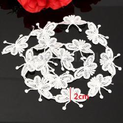 Approx 1 M Crafting Sewing 17 Lace Butterfly Edge Trim Applique Ribbon Separate Or Use A One Piece