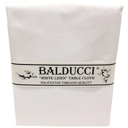 Balducci 6-Seater White Rectangular Basic Tablecloth