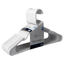 Mainstays Standard Plastic Hangers White 2