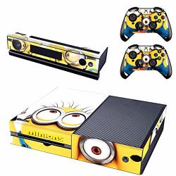 Reytid Console Skin sticker + 2 X Controller Decals & Kinect Wrap Compatible With Microsoft Xbox One - Full Set - Minions