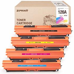 Ziprint Compatible Toner Cartridge Replacement For Hp 126A CE310A CE311A CE312A CE313A Ues In Hp Color Laserjet Pro Mfp M175NW M275NW CP1025NW Laser Printer Black