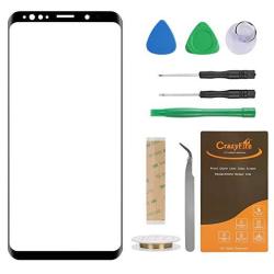 Crazyfire Compatible With Samsung Galaxy S9 G960F Front Outer Touch Screen Glass Lens Replacement With Repair Tool Kit For SM-G965 All Cellular And Wi