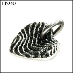 Small Sterling Silver Patterned Heart Pendant