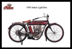Indian Lighttwin 1909 - Classic Metal Sign