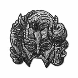 Ghost Bc Nameless Ghouls Shadow Woman's Mask Heavy Metal Doom Hard Rock Band Embroidered Patch Iron On XS 3.8" X 3.7"