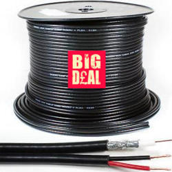 100m Rg59 Video+power Siamese Cable For Cctv - Pure Copper