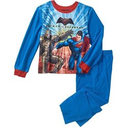 Dc Batman V Superman 2 Piece Boys Flannel Pajama Set 8