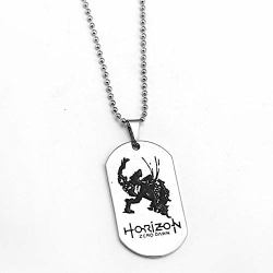 Value-smart-toys - Game Jewelry Horizon Zero Dawn Necklace Silver Dog Tag Pendant Fashion Beads Chain Necklaces Women Men Charm Gifts Favorite Gifts